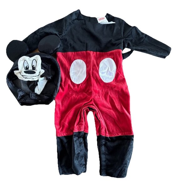 Disney Baby Mickey Mouse Hooded Costume Size 6-12 Months NEW HALLOWEEN PARTY - Picture 1 of 9